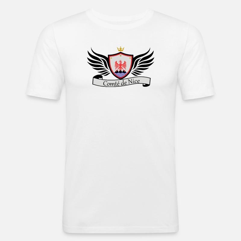 Grafschaft Nizza - Männer Slim Fit T-Shirt - Weiß