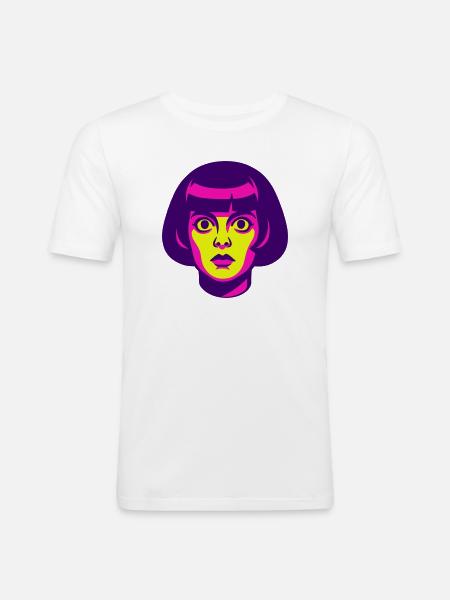 Hypno Beauty 60s - Men's Slim Fit T-Shirt - white