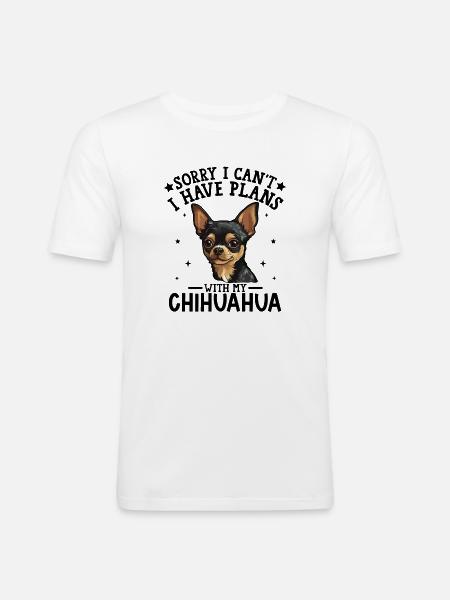 Charming Chihuahua Portrait Design - Men's Slim Fit T-Shirt - white