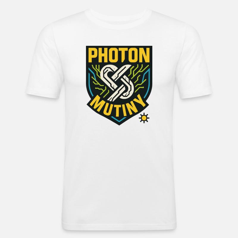 Photon Mutiny - Männer Slim Fit T-Shirt - Weiß