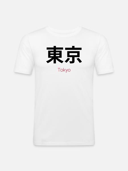 東京 – Tokyo, l’Âme urbaine - T-shirt près du corps Homme - blanc