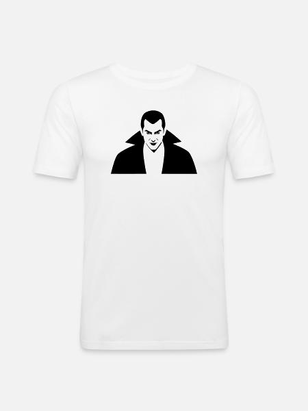 Vampire Illustration - Men's Slim Fit T-Shirt - white