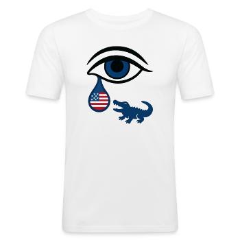 Larme de la Floride - T-shirt près du corps Homme - blanc - Devant - Nik (191cm)