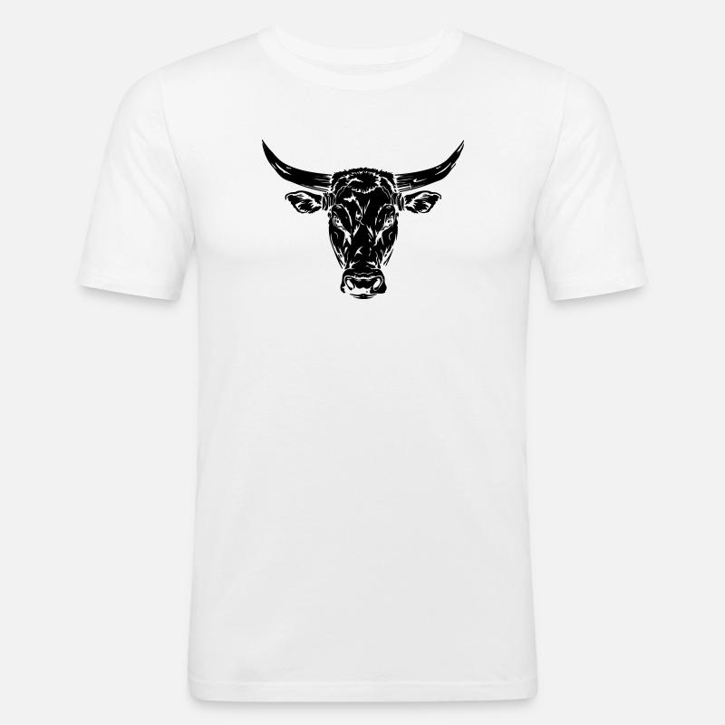 Bull - Men's Slim Fit T-Shirt - white