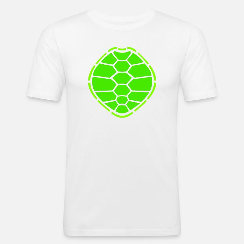 Turtle shell pattern turtle icon cool - Men's Slim Fit T-Shirt - white