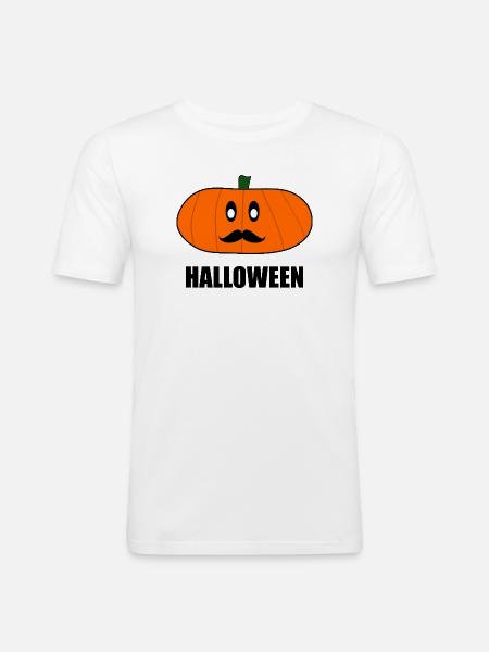 HALLOWEEN. PUMPKIN. HALLOWEEN PUMPKIN - Men's Slim Fit T-Shirt - white