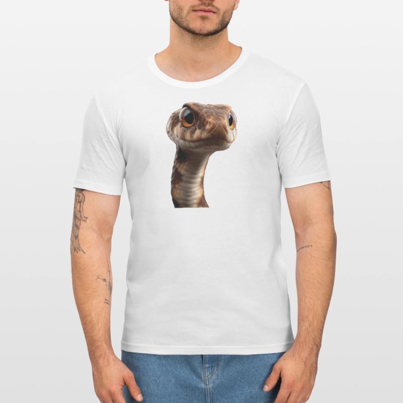 Schlange Python Kobra Klapperschlange Schlangen Männer Slim Fit T-Shirt