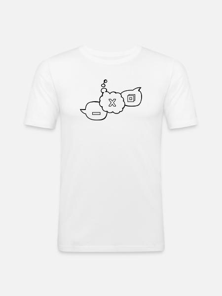 Computer speech bubbles - Men's Slim Fit T-Shirt - white