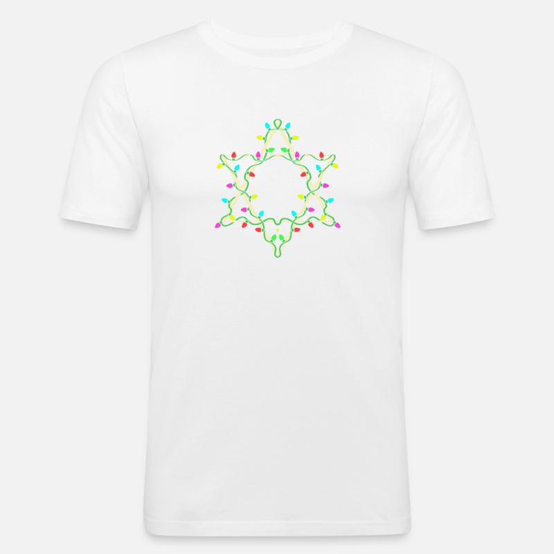 Hanoukka Hanoukka Hanoukka - T-shirt près du corps Homme - blanc