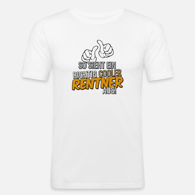So sieht ein cooler Rentner aus - Männer Slim Fit T-Shirt - Weiß