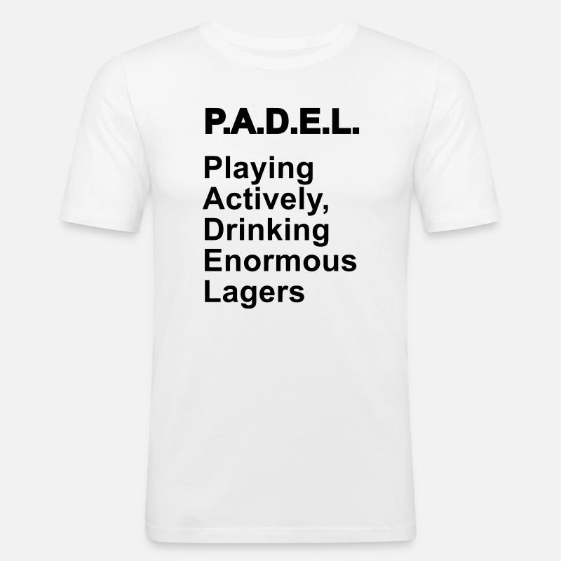 Betydningen af padel - Herre Slim Fit T-Shirt - hvid