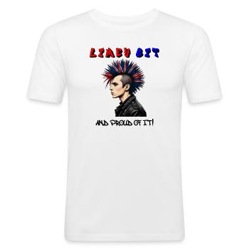Limey Git — And Proud of It! British Punk Rock  - Men's Slim Fit T-Shirt - white - Front - Nik (191cm)