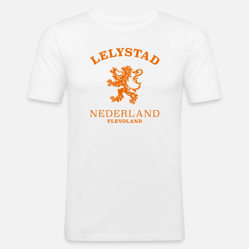 Lelystad Norway Norwegen - Männer Slim Fit T-Shirt - Weiß