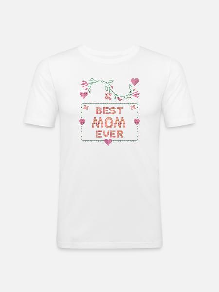 Meilleure maman - T-shirt près du corps Homme - blanc