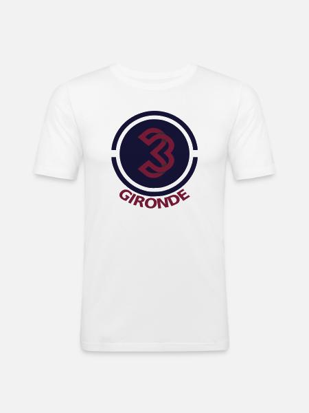 Circular emblem Gironde 33 - Men's Slim Fit T-Shirt - white