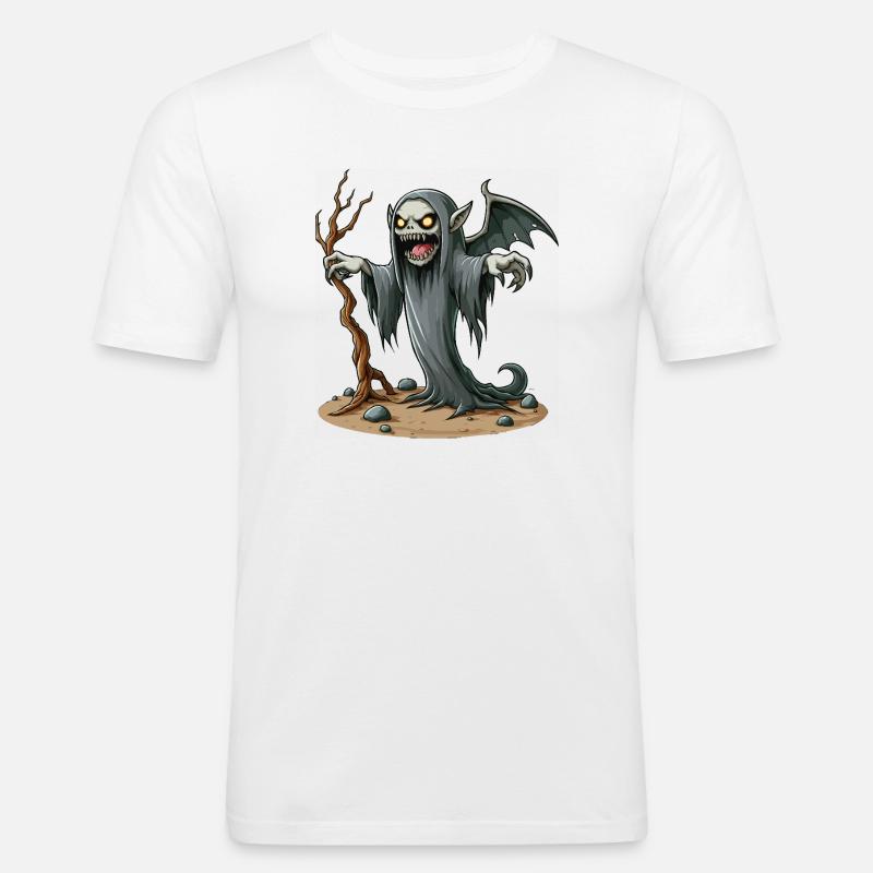 Sensenmann-Banshee auf der Erde - Männer Slim Fit T-Shirt - Weiß