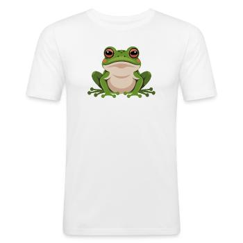 Frog - Men's Slim Fit T-Shirt - white - Front - Nik (191cm)