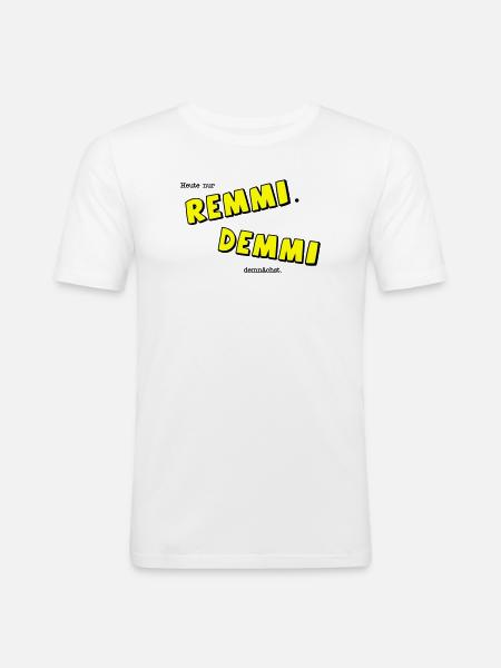 Remmi Demmi - Men's Slim Fit T-Shirt - white