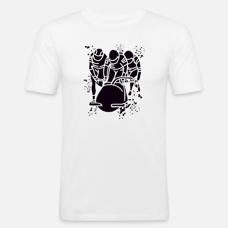 Bobsleigh Bobsleigh Four-man Bobsleigh - Men's Slim Fit T-Shirt - white