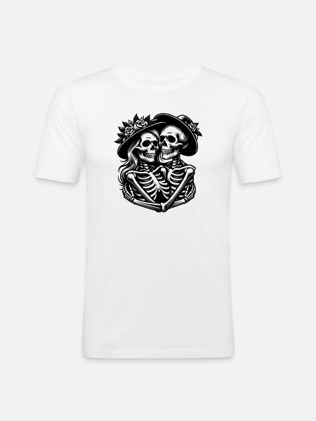 Couple of horror - Men's Slim Fit T-Shirt - white