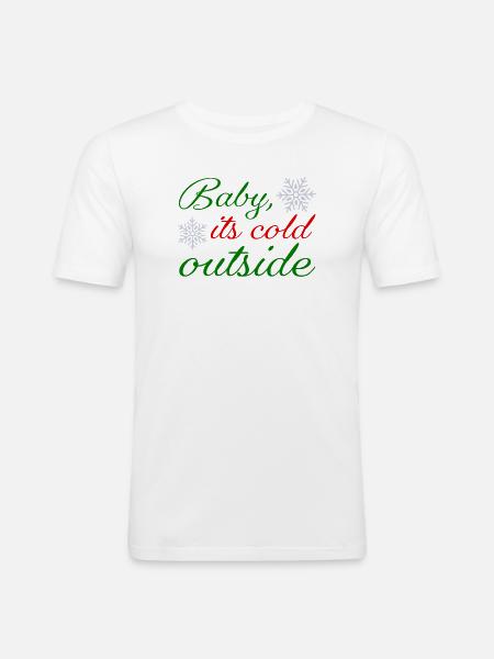 Baby it's cold outside - Men's Slim Fit T-Shirt - white
