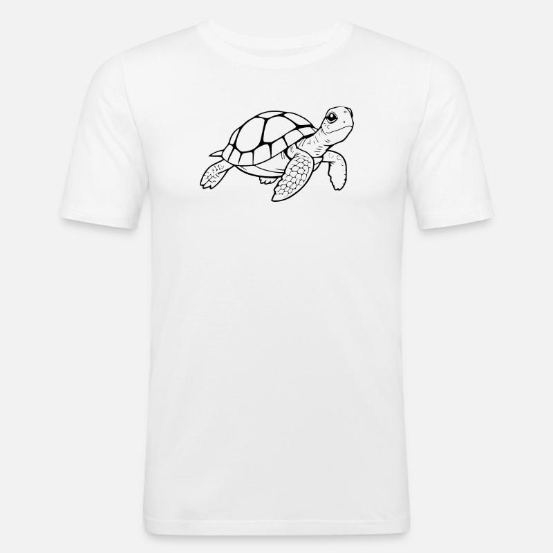 Turtle Turtle Gift - Men's Slim Fit T-Shirt - white