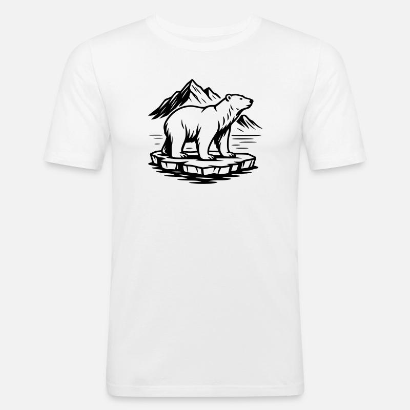 Eisbär - Männer Slim Fit T-Shirt - Weiß