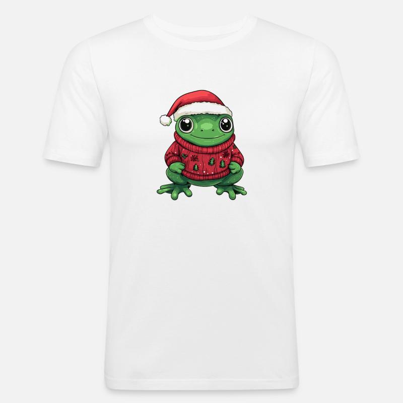 Frø Jul - Herre Slim Fit T-Shirt - hvid