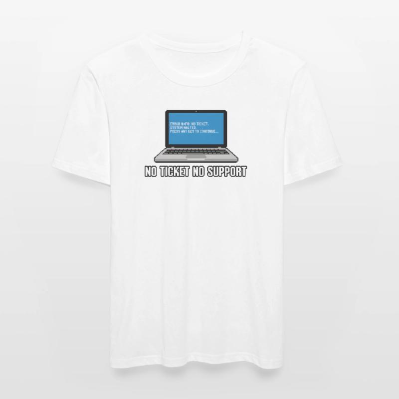 Pas de ticket pas de support Admin IT-Support Spruch T-shirt près du corps Homme