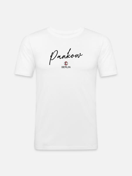 Pankow - Berlin Flag - Berlin Bear - Berlinerin - Men's Slim Fit T-Shirt - white