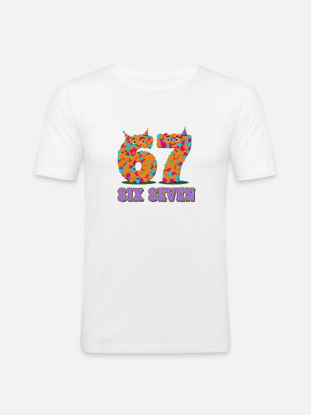 6 7 Memes Carnival - Men's Slim Fit T-Shirt - white