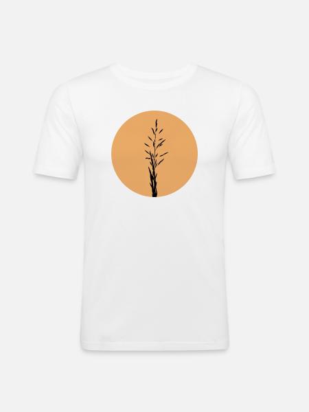 Silhouette dans Sunset Circle - T-shirt près du corps Homme - blanc