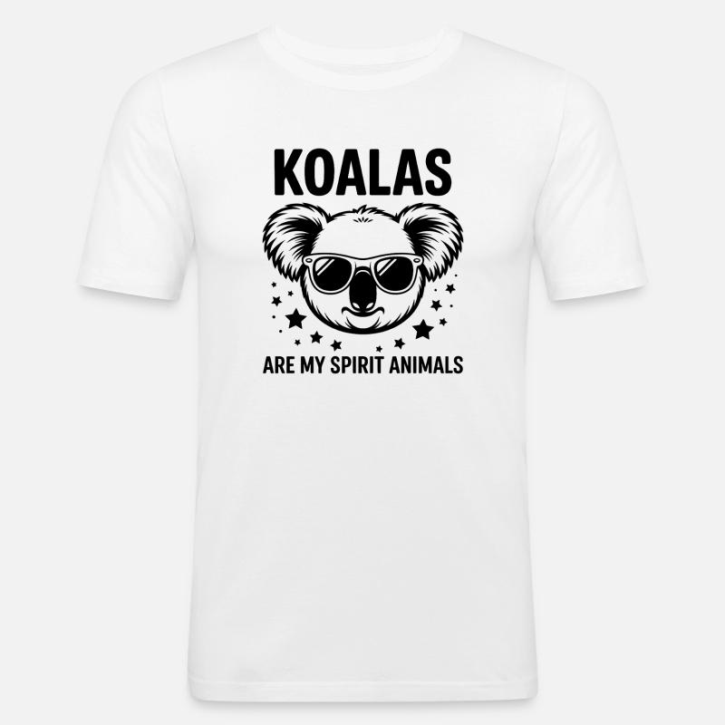 Koala Spruch Koalas Lustiges Koala Geschenk - Männer Slim Fit T-Shirt - Weiß
