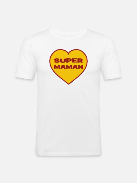 Super Mom - Mother's Day - Men's Slim Fit T-Shirt - white