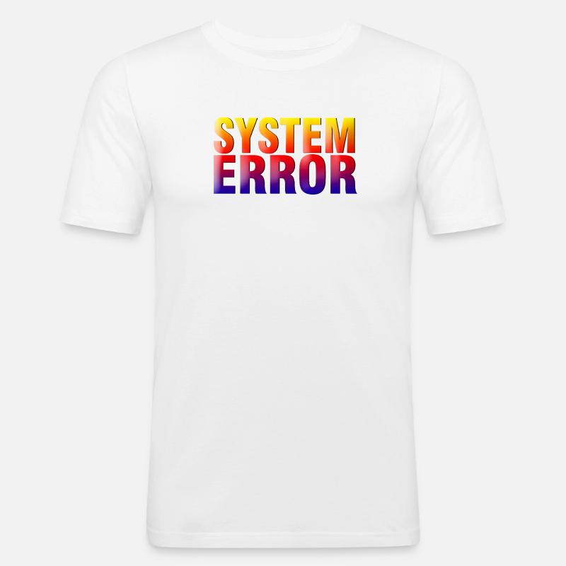 System Error Gradient - Männer Slim Fit T-Shirt - Weiß