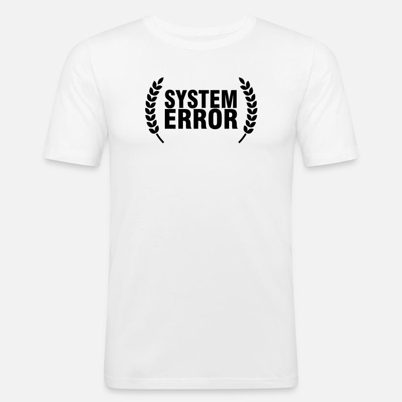 Systemfehler - Männer Slim Fit T-Shirt - Weiß