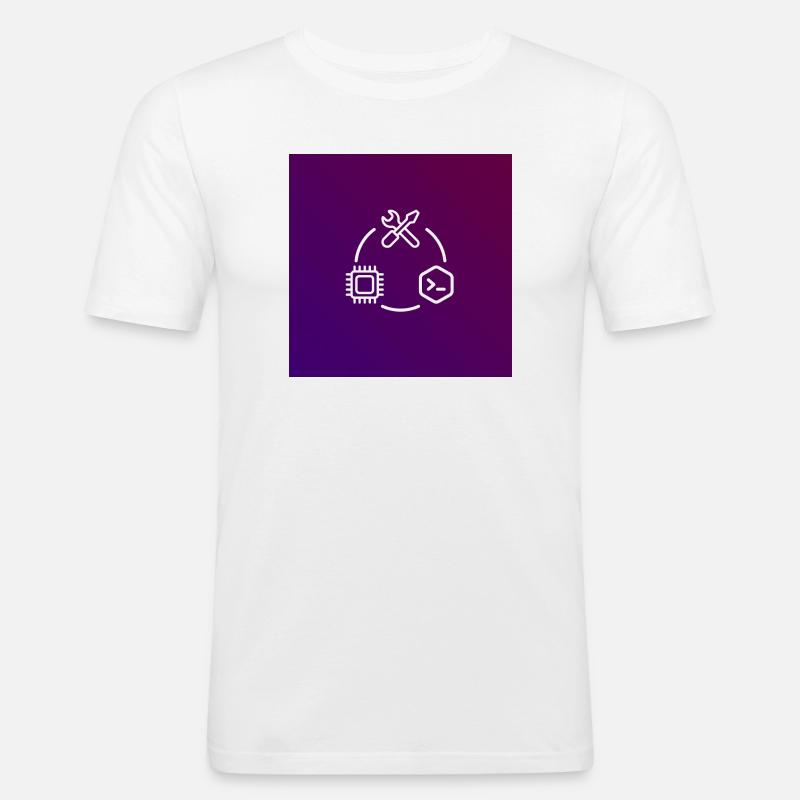 Outil de code de puce TechKreis - T-shirt près du corps Homme - blanc