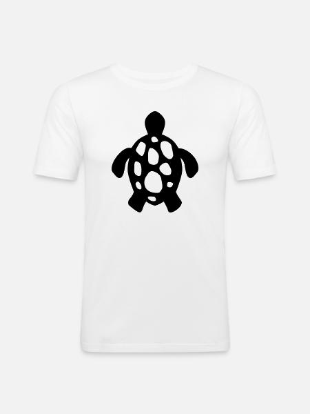 Sea Turtle – Underwater & Beach Motif - Men's Slim Fit T-Shirt - white