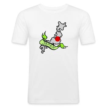 Japan - Men's Slim Fit T-Shirt - white - Front - Nik (191cm)