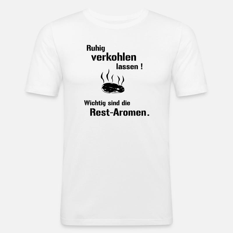 Restaromen - Männer Slim Fit T-Shirt - Weiß