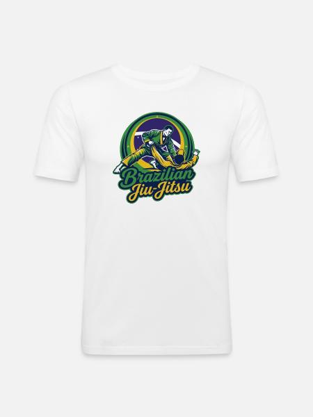 Brasilianische Jiu-Jitsu-Kampfkünste - Männer Slim Fit T-Shirt - Weiß