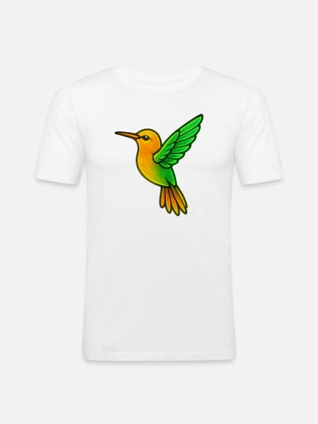 Hummingbird Bird - Men's Slim Fit T-Shirt - white