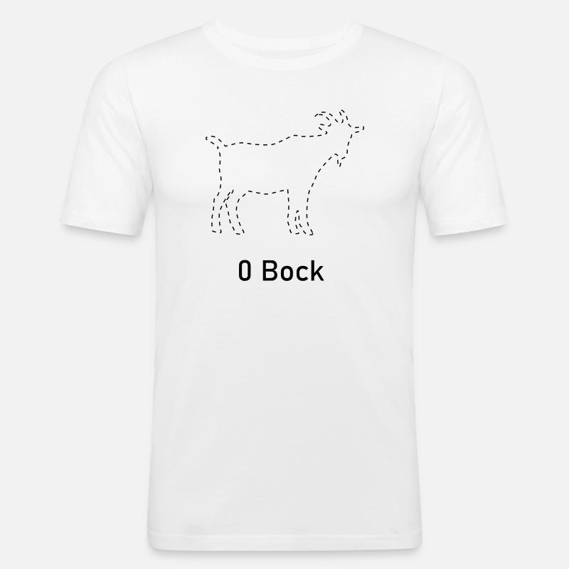 Null Bock - Männer Slim Fit T-Shirt - Weiß