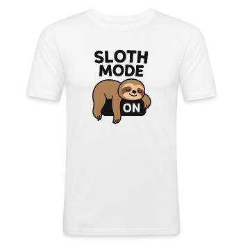 Sloth Fashion On Sloth Resting Relaxation Saying - Men's Slim Fit T-Shirt - white - Front - Nik (191cm)