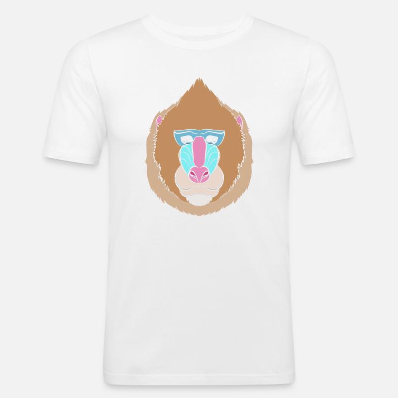 Baboon Baboon Primate Monkey Monkey - Men's Slim Fit T-Shirt - white