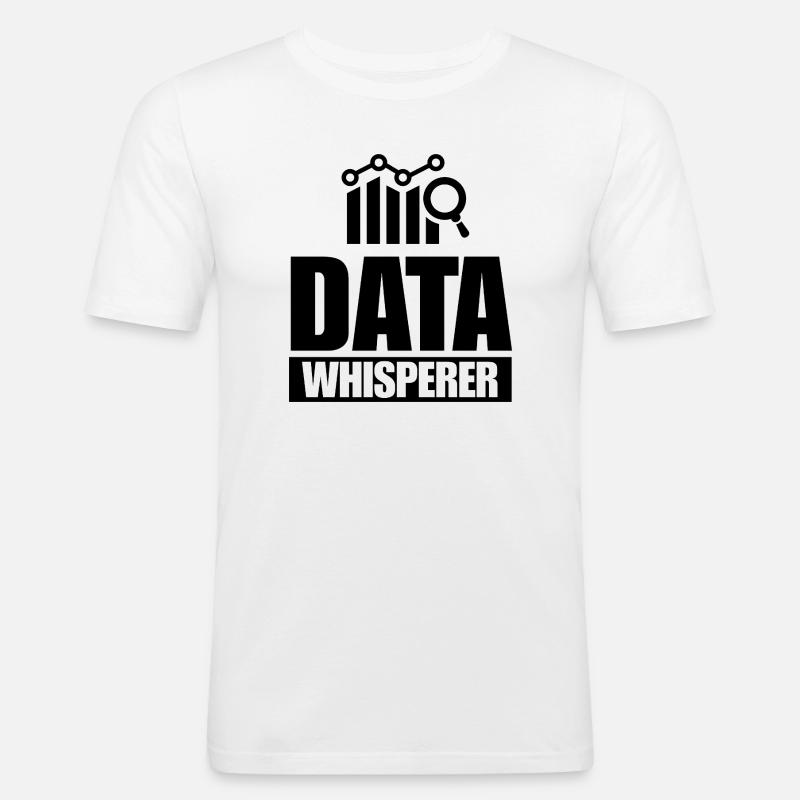 Data Analyst Scientist Engineering Analysis - Men's Slim Fit T-Shirt - white
