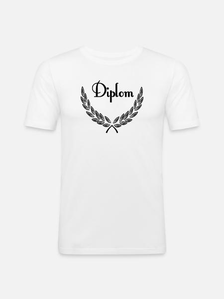 Diplom - Men's Slim Fit T-Shirt - white