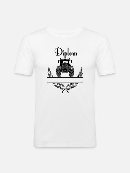 Diplom Tractor – Namespace - Men's Slim Fit T-Shirt - white