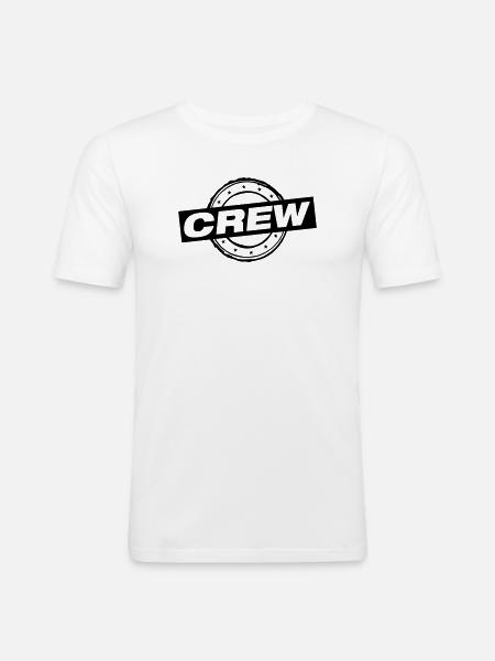 Crew Stamp - Men's Slim Fit T-Shirt - white