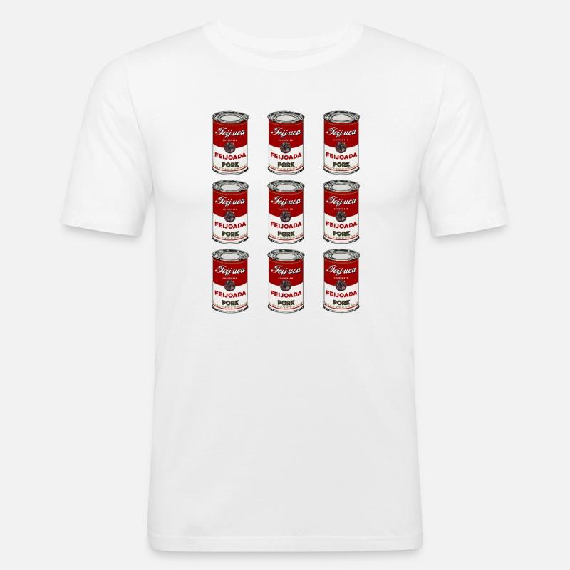 Feijoada Pork Can Pattern - Men's Slim Fit T-Shirt - white
